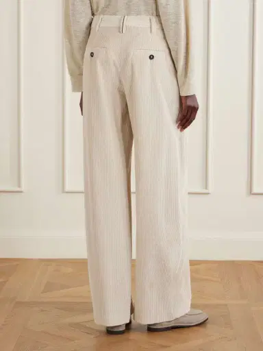 Brunello Cucinelli Cotton Wide-leg Pants | Thumbnail 4 Brunello Cucinelli Cotton Wide-leg Pants | Thumbnail 4