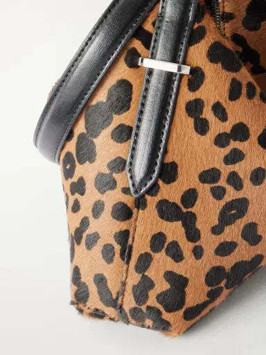 TOTEME Lucky Wristlet Leather-trimmed Leopard-print Calf Hair Shoulder Bag | Thumbnail 5 TOTEME Lucky Wristlet Leather-trimmed Leopard-print Calf Hair Shoulder Bag | Thumbnail 5