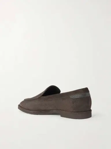Brunello Cucinelli Embellished Suede Loafers | Thumbnail 3 Brunello Cucinelli Embellished Suede Loafers | Thumbnail 3