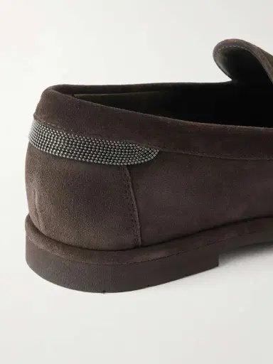 Brunello Cucinelli Embellished Suede Loafers | Thumbnail 5 Brunello Cucinelli Embellished Suede Loafers | Thumbnail 5