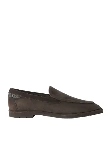 Brunello Cucinelli Embellished Suede Loafers | Thumbnail 1 Brunello Cucinelli Embellished Suede Loafers | Thumbnail 1