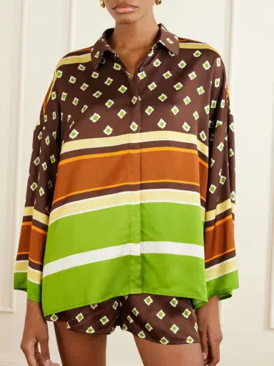 Faithfull Cora Printed Satin Shirt | Thumbnail 3 Faithfull Cora Printed Satin Shirt | Thumbnail 3