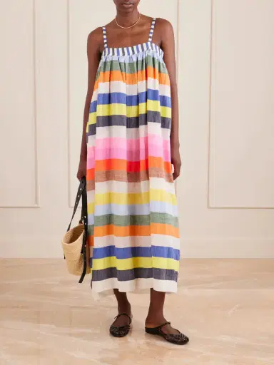 Lemlem Eda Striped Cotton-gauze Midi Dress | Thumbnail 2 Lemlem Eda Striped Cotton-gauze Midi Dress | Thumbnail 2