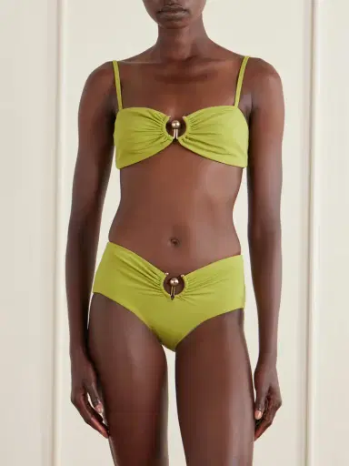 Christopher Esber Ruched Prong Bandeau Bikini Top | Thumbnail 2 Christopher Esber Ruched Prong Bandeau Bikini Top | Thumbnail 2