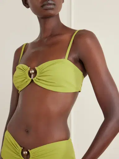 Christopher Esber Ruched Prong Bandeau Bikini Top | Thumbnail 4 Christopher Esber Ruched Prong Bandeau Bikini Top | Thumbnail 4