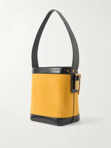 Versace Pivot Logo-appliquéd Small Leather Bucket Bag | Thumbnail 4 Versace Pivot Logo-appliquéd Small Leather Bucket Bag | Thumbnail 4