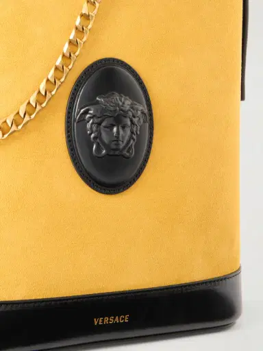 Versace Pivot Logo-appliquéd Small Leather Bucket Bag | Thumbnail 5 Versace Pivot Logo-appliquéd Small Leather Bucket Bag | Thumbnail 5