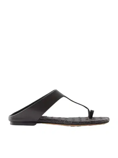 Bottega Veneta Livia Leather Flat Sandals | Thumbnail 1 Bottega Veneta Livia Leather Flat Sandals | Thumbnail 1