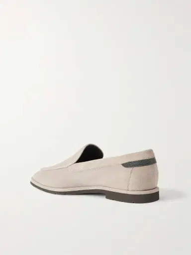 Brunello Cucinelli Embellished Suede Loafers | Thumbnail 3 Brunello Cucinelli Embellished Suede Loafers | Thumbnail 3