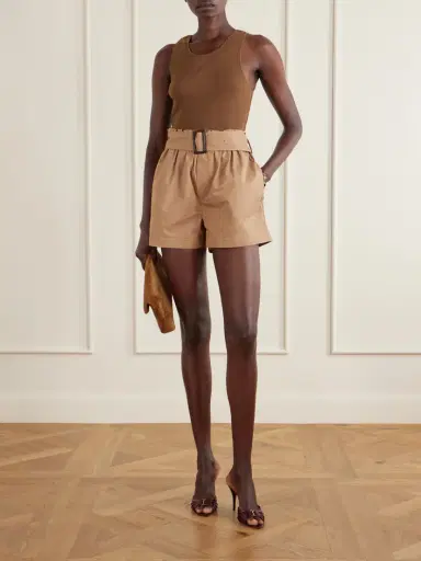 Saint Laurent Belted Cotton-twill Shorts | Thumbnail 2 Saint Laurent Belted Cotton-twill Shorts | Thumbnail 2