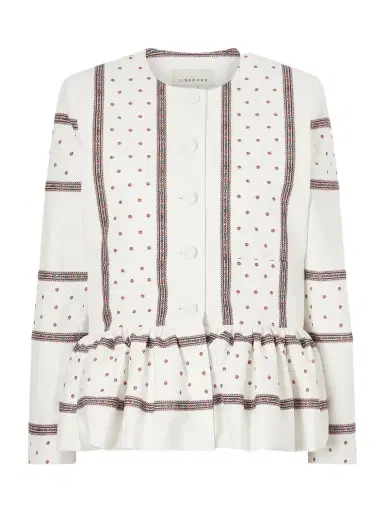LIBEROWE Printed Peplum Cotton Jacket | Thumbnail 1 LIBEROWE Printed Peplum Cotton Jacket | Thumbnail 1