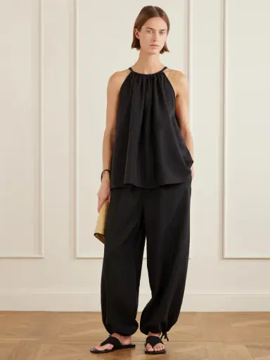 TOTEME Gathered Lyocell-blend Halterneck Top | Thumbnail 2 TOTEME Gathered Lyocell-blend Halterneck Top | Thumbnail 2