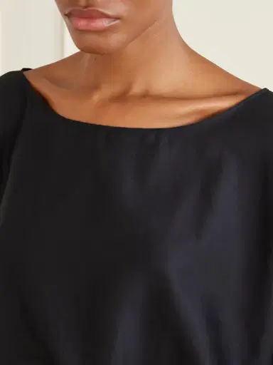 LESET Yoko Cropped Gathered Cotton-poplin Top | Thumbnail 4 LESET Yoko Cropped Gathered Cotton-poplin Top | Thumbnail 4