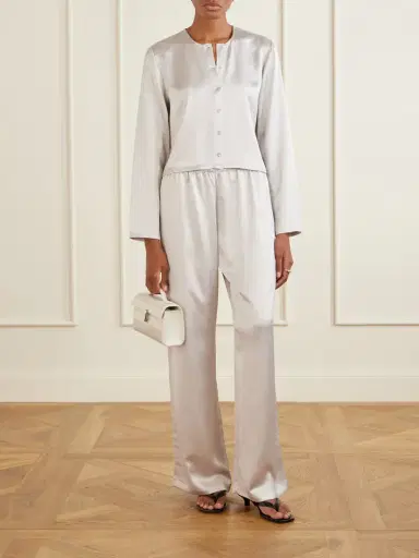 LESET Barb Satin Wide-leg Pants | Thumbnail 2 LESET Barb Satin Wide-leg Pants | Thumbnail 2