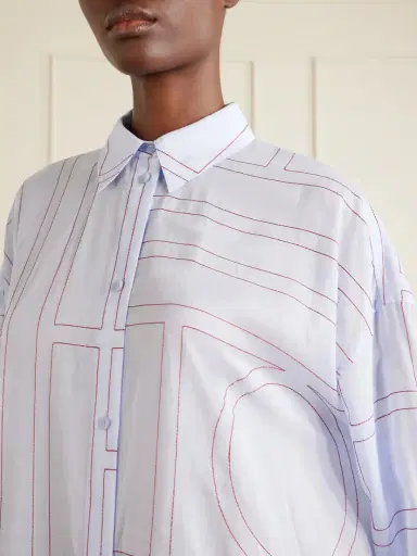TOTEME Embroidered Lyocell And Cotton-blend Shirt | Thumbnail 5 TOTEME Embroidered Lyocell And Cotton-blend Shirt | Thumbnail 5