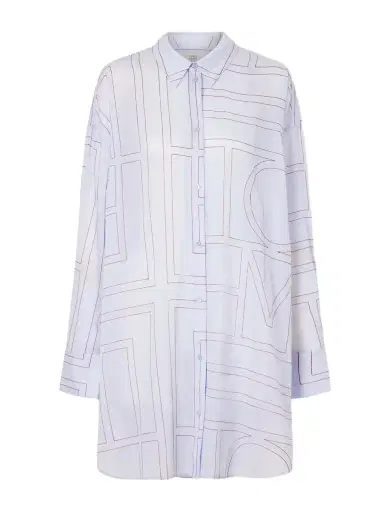 TOTEME Embroidered Lyocell And Cotton-blend Shirt | Thumbnail 1 TOTEME Embroidered Lyocell And Cotton-blend Shirt | Thumbnail 1