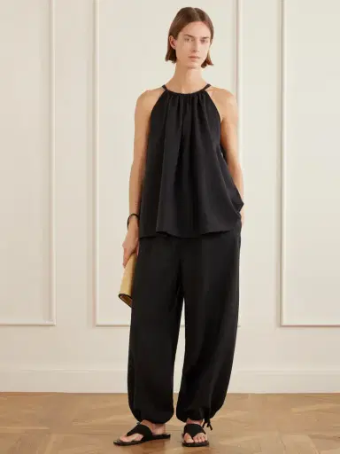 TOTEME Lyocell-blend Tapered Pants | Thumbnail 2 TOTEME Lyocell-blend Tapered Pants | Thumbnail 2