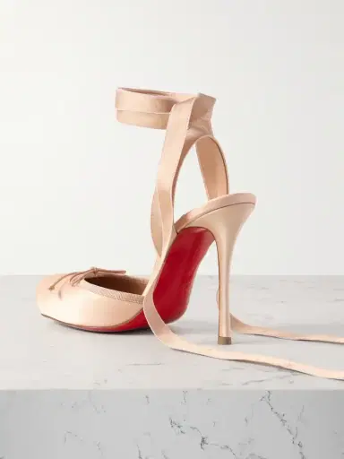Christian Louboutin Cassia 100 Bow-detailed Satin-crepe Pumps | Thumbnail 3 Christian Louboutin Cassia 100 Bow-detailed Satin-crepe Pumps | Thumbnail 3