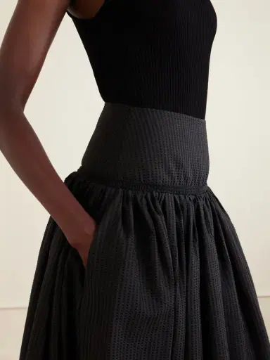 Alaïa Cotton Midi Skirt | Thumbnail 4 Alaïa Cotton Midi Skirt | Thumbnail 4