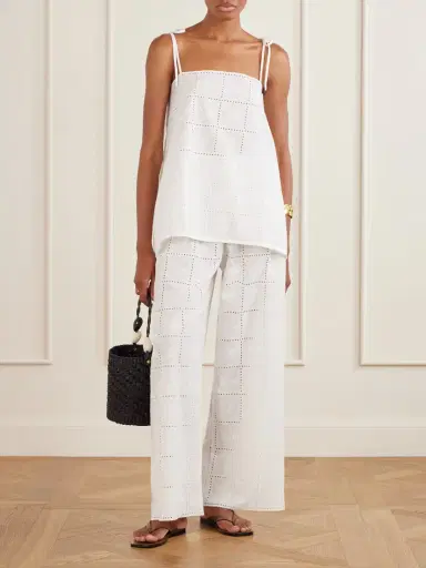 Faithfull Mora Broderie Anglaise Straight-leg Pants | Thumbnail 2 Faithfull Mora Broderie Anglaise Straight-leg Pants | Thumbnail 2