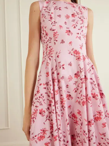 Emilia Wickstead Chelsea Pleated Floral-print Organic Cotton-poplin Midi Dress | Thumbnail 4 Emilia Wickstead Chelsea Pleated Floral-print Organic Cotton-poplin Midi Dress | Thumbnail 4