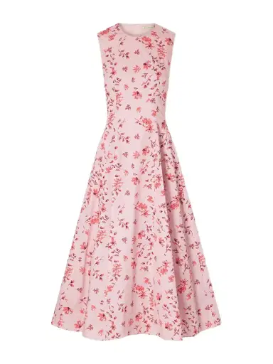Emilia Wickstead Chelsea Pleated Floral-print Organic Cotton-poplin Midi Dress | Thumbnail 1 Emilia Wickstead Chelsea Pleated Floral-print Organic Cotton-poplin Midi Dress | Thumbnail 1