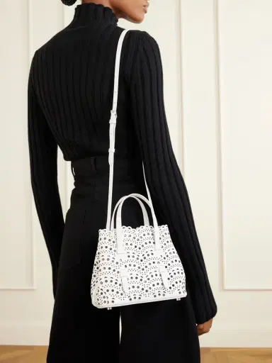 Alaïa Mina 20 Laser-cut Leather Tote | Thumbnail 3 Alaïa Mina 20 Laser-cut Leather Tote | Thumbnail 3