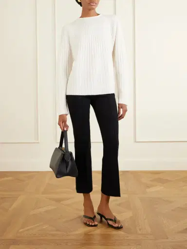 La Ligne Scallop Ribbed-knit Cashmere Sweater | Thumbnail 2 La Ligne Scallop Ribbed-knit Cashmere Sweater | Thumbnail 2