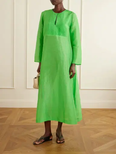 Tory Burch Linen And Silk-blend Kaftan | Thumbnail 2 Tory Burch Linen And Silk-blend Kaftan | Thumbnail 2