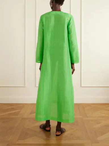 Tory Burch Linen And Silk-blend Kaftan | Thumbnail 3 Tory Burch Linen And Silk-blend Kaftan | Thumbnail 3