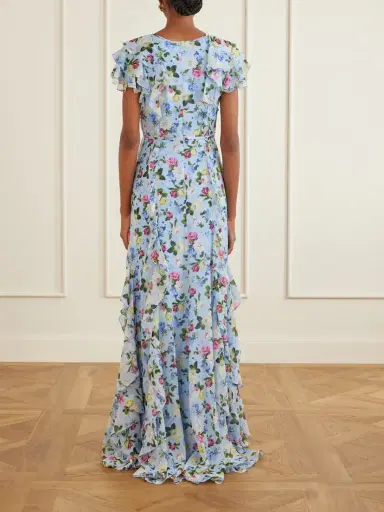 Carolina Herrera Ruffled Floral-printed Silk Chiffon Gown | Thumbnail 3 Carolina Herrera Ruffled Floral-printed Silk Chiffon Gown | Thumbnail 3