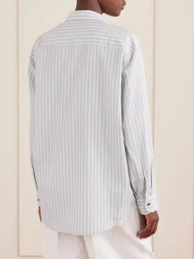 LESET Yoshi Striped Cotton-blend Shirt | Thumbnail 4 LESET Yoshi Striped Cotton-blend Shirt | Thumbnail 4
