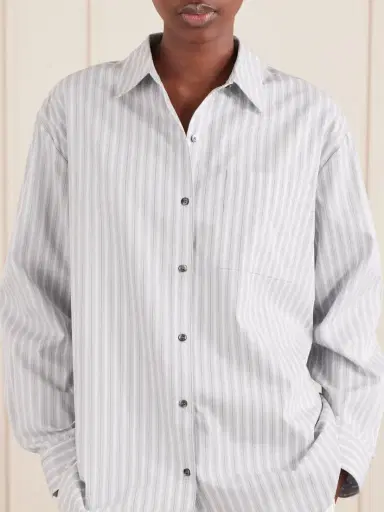 LESET Yoshi Striped Cotton-blend Shirt | Thumbnail 5 LESET Yoshi Striped Cotton-blend Shirt | Thumbnail 5