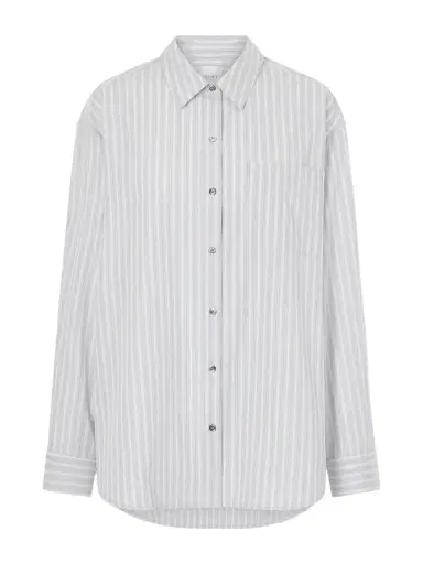 LESET Yoshi Striped Cotton-blend Shirt | Thumbnail 1 LESET Yoshi Striped Cotton-blend Shirt | Thumbnail 1