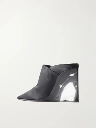 Alaïa 90 Satin Wedge Mules | Thumbnail 3 Alaïa 90 Satin Wedge Mules | Thumbnail 3