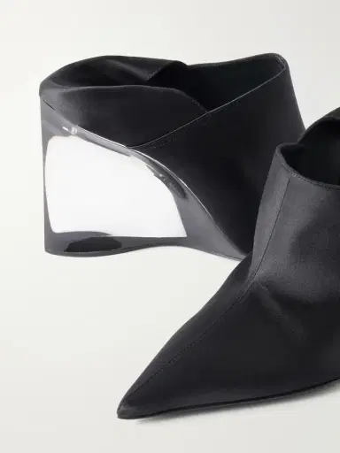 Alaïa 90 Satin Wedge Mules | Thumbnail 5 Alaïa 90 Satin Wedge Mules | Thumbnail 5