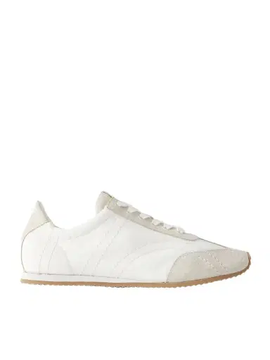 TOTEME Flex Suede-trimmed Shell Sneakers | Thumbnail 1 TOTEME Flex Suede-trimmed Shell Sneakers | Thumbnail 1