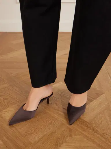 Alaïa Le Coeur 55 Satin Mules | Thumbnail 2 Alaïa Le Coeur 55 Satin Mules | Thumbnail 2