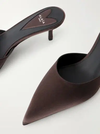 Alaïa Le Coeur 55 Satin Mules | Thumbnail 5 Alaïa Le Coeur 55 Satin Mules | Thumbnail 5
