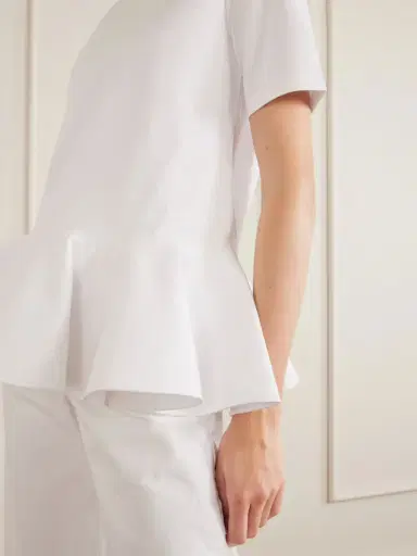 Alaïa Peplum Cotton-jersey T-shirt | Thumbnail 4 Alaïa Peplum Cotton-jersey T-shirt | Thumbnail 4