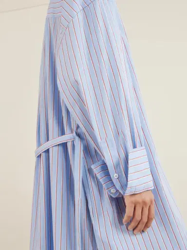 TOTEME Belted Striped Cotton-poplin Maxi Shirt Dress | Thumbnail 4 TOTEME Belted Striped Cotton-poplin Maxi Shirt Dress | Thumbnail 4