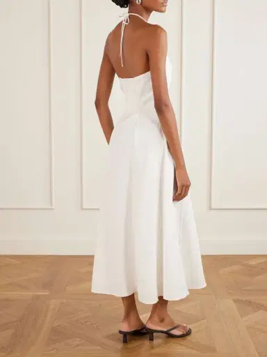 Faithfull Neolia Linen Midi-dress | Thumbnail 3 Faithfull Neolia Linen Midi-dress | Thumbnail 3