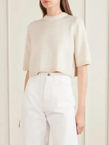 Alaïa Cropped Cashmere-blend Sweater | Thumbnail 2 Alaïa Cropped Cashmere-blend Sweater | Thumbnail 2
