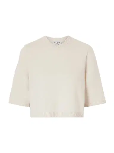 Alaïa Cropped Cashmere-blend Sweater | Thumbnail 1 Alaïa Cropped Cashmere-blend Sweater | Thumbnail 1