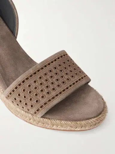 Brunello Cucinelli Wedge Suede Espadrille Platform Sandals | Thumbnail 5 Brunello Cucinelli Wedge Suede Espadrille Platform Sandals | Thumbnail 5