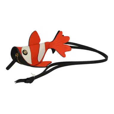 Chanel Chanel Coco Beach Mini Clownfish Bag Charm Orange, White, Black Lambskin Gold Hardware | Thumbnail 2 Chanel Chanel Coco Beach Mini Clownfish Bag Charm Orange, White, Black Lambskin Gold Hardware | Thumbnail 2