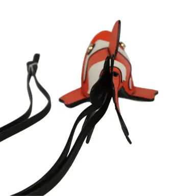 Chanel Chanel Coco Beach Mini Clownfish Bag Charm Orange, White, Black Lambskin Gold Hardware | Thumbnail 7 Chanel Chanel Coco Beach Mini Clownfish Bag Charm Orange, White, Black Lambskin Gold Hardware | Thumbnail 7