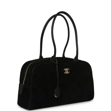 Chanel Chanel Large "Perfect Bowling" Bag Black Suede Gold Hardware | Thumbnail 2 Chanel Chanel Large "Perfect Bowling" Bag Black Suede Gold Hardware | Thumbnail 2