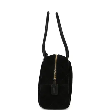 Chanel Chanel Large "Perfect Bowling" Bag Black Suede Gold Hardware | Thumbnail 3 Chanel Chanel Large "Perfect Bowling" Bag Black Suede Gold Hardware | Thumbnail 3