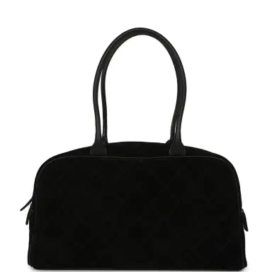 Chanel Chanel Large "Perfect Bowling" Bag Black Suede Gold Hardware | Thumbnail 4 Chanel Chanel Large "Perfect Bowling" Bag Black Suede Gold Hardware | Thumbnail 4